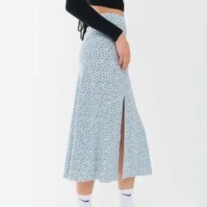 Urban Outfitters Front Slit Midi Skirt - Floral